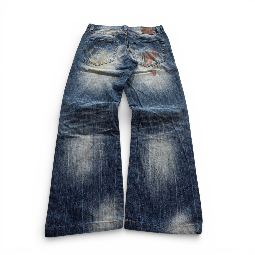 Vintage Japanese Printed Jeans (M)