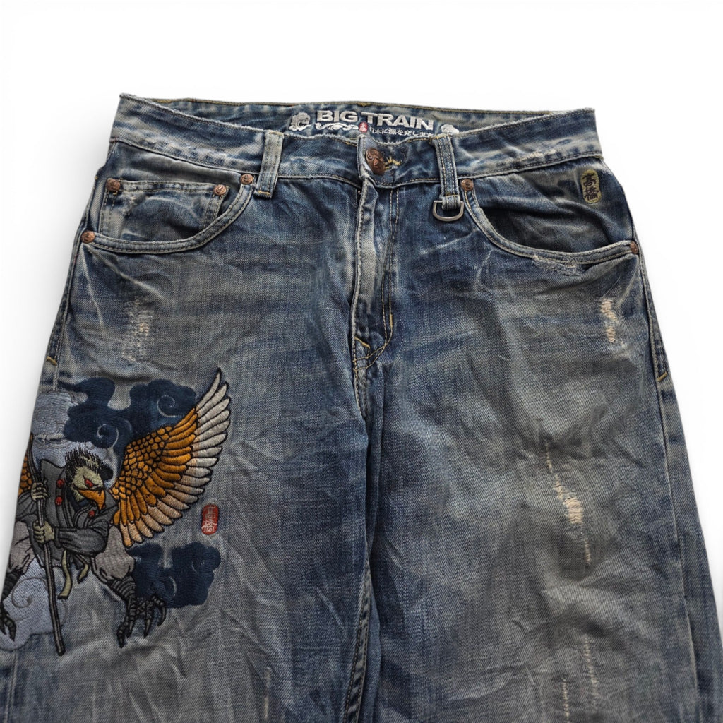 Vintage Japanese Printed Jeans (L)