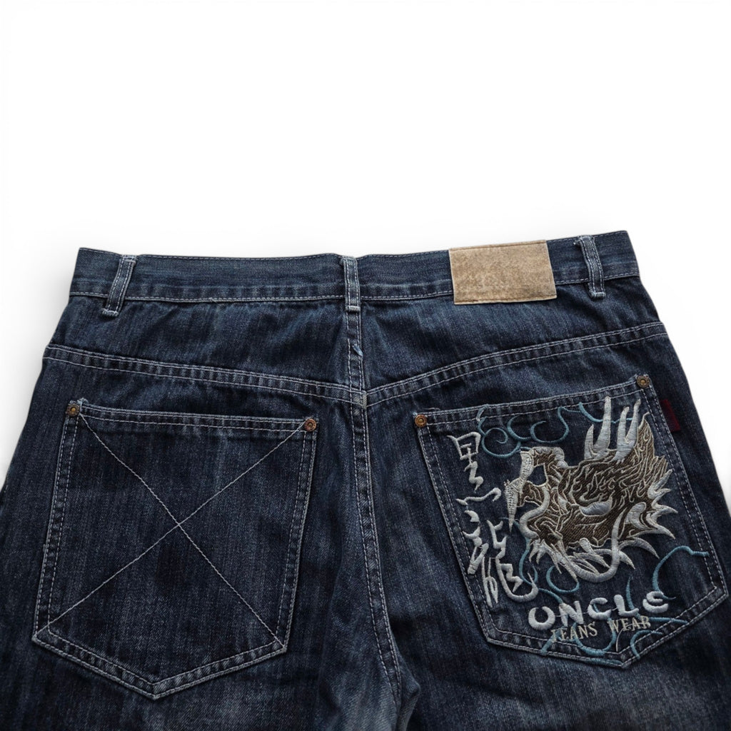 Vintage Japanese Printed Jeans (L-XL)