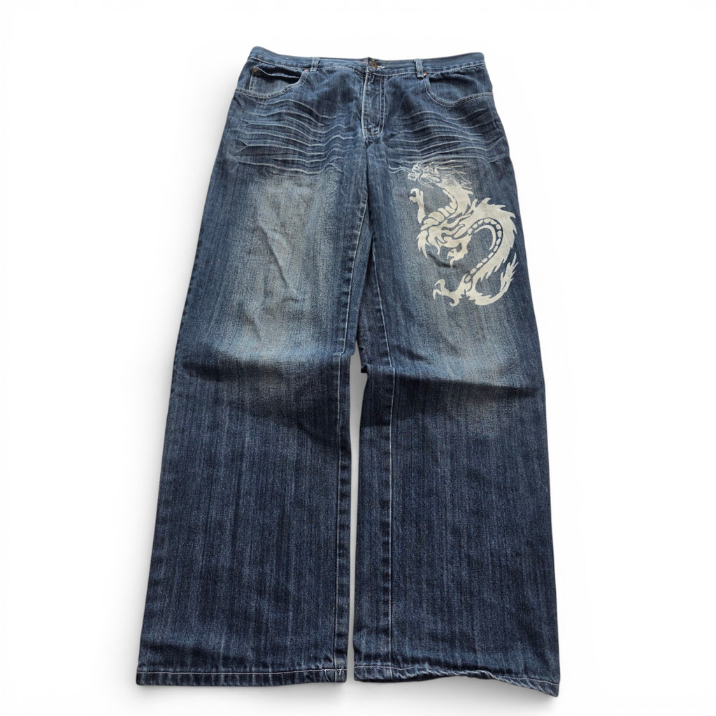 Vintage Japanese Printed Jeans (L-XL)
