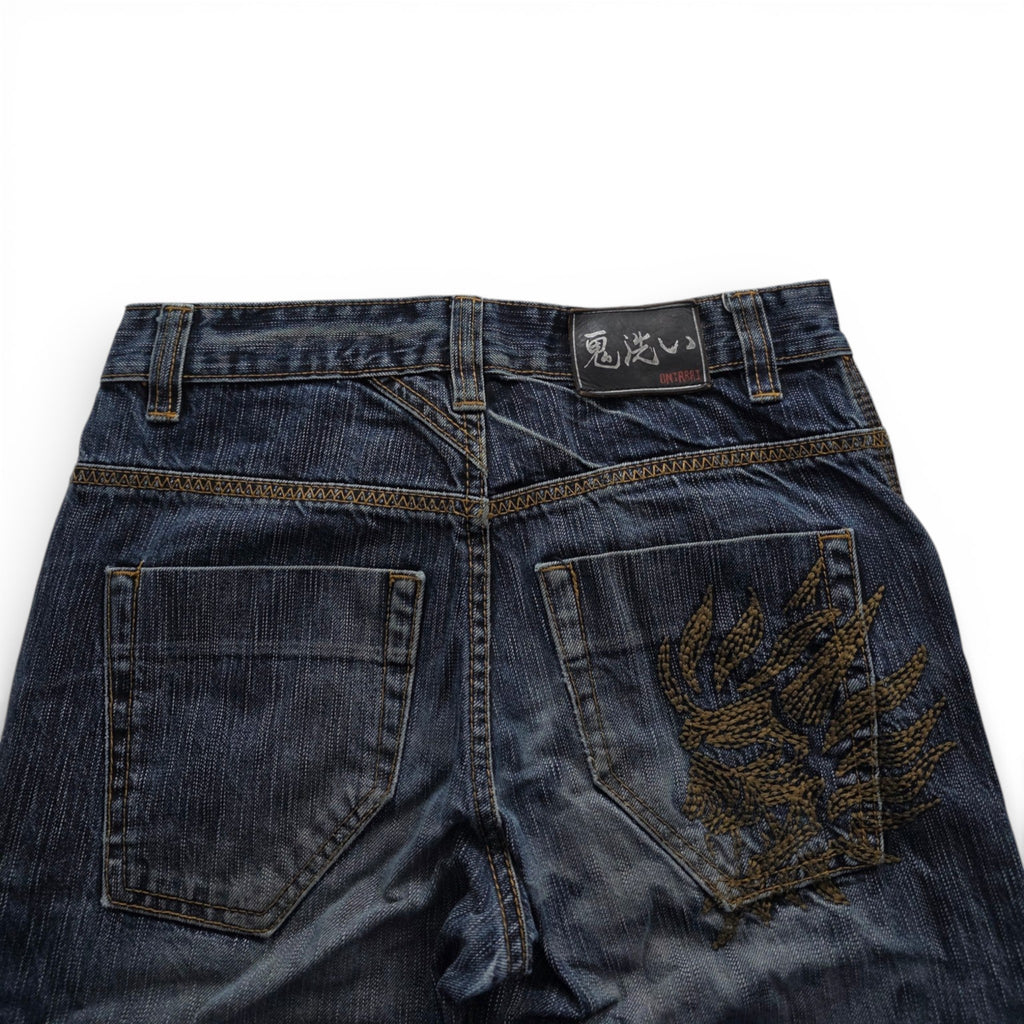 Vintage Japanese Printed Jeans (XS)