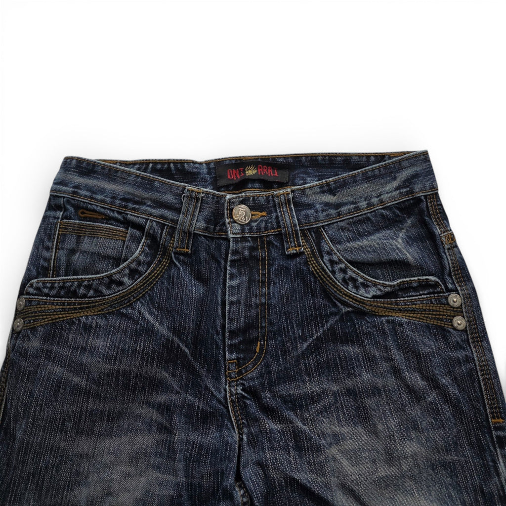 Vintage Japanese Printed Jeans (XS)