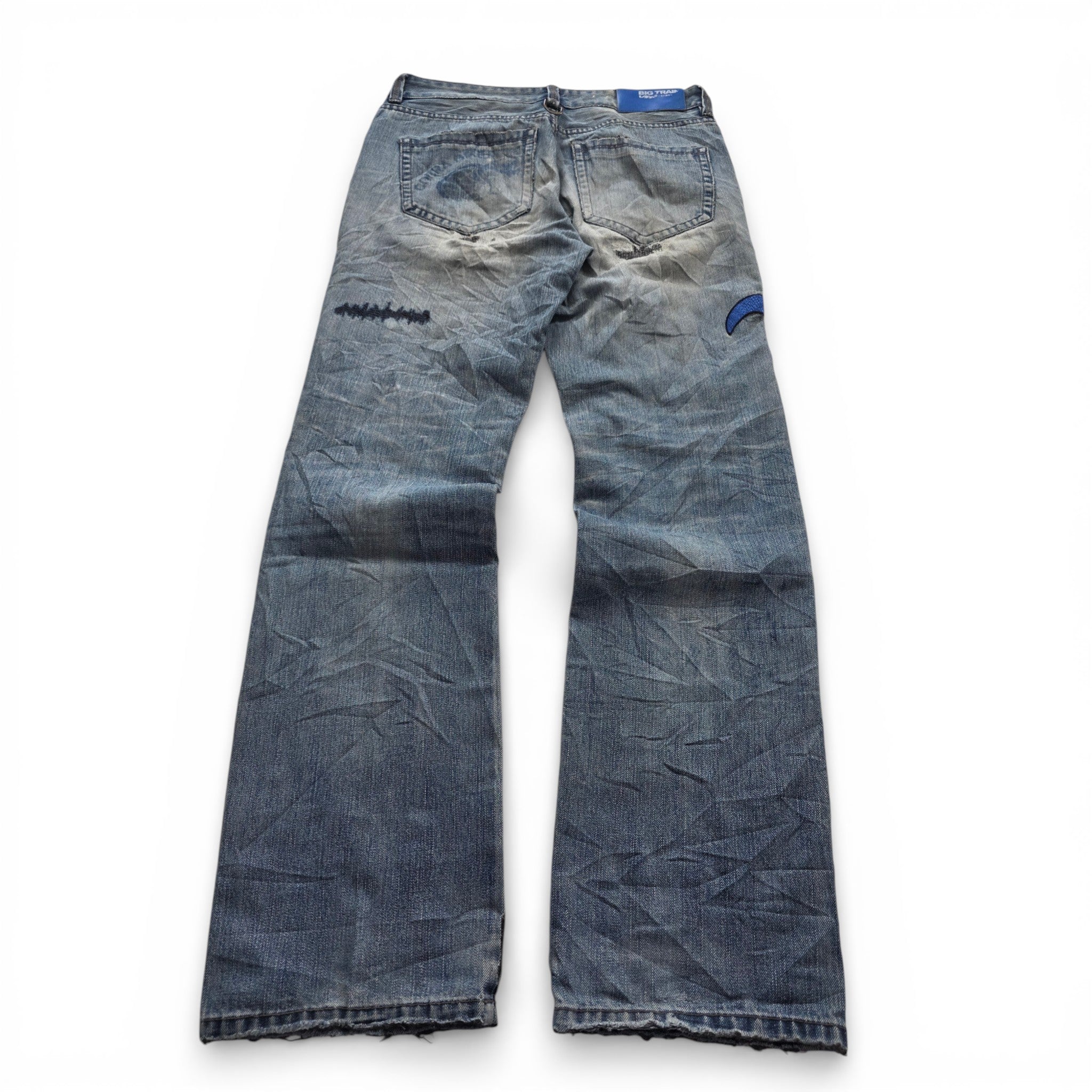 Vintage Japanese Big Train Printed Jeans (M-L)