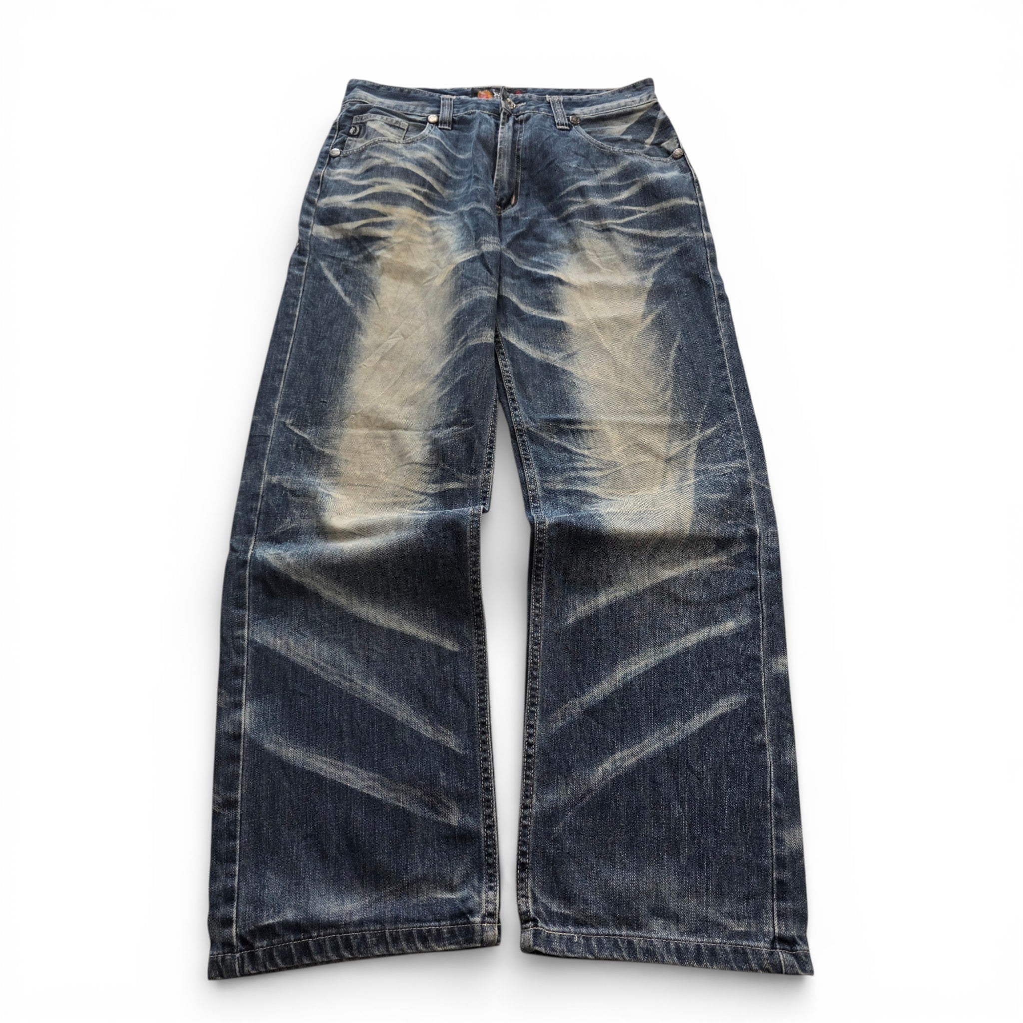 Vintage Japanese Jizo Printed Jeans (L)