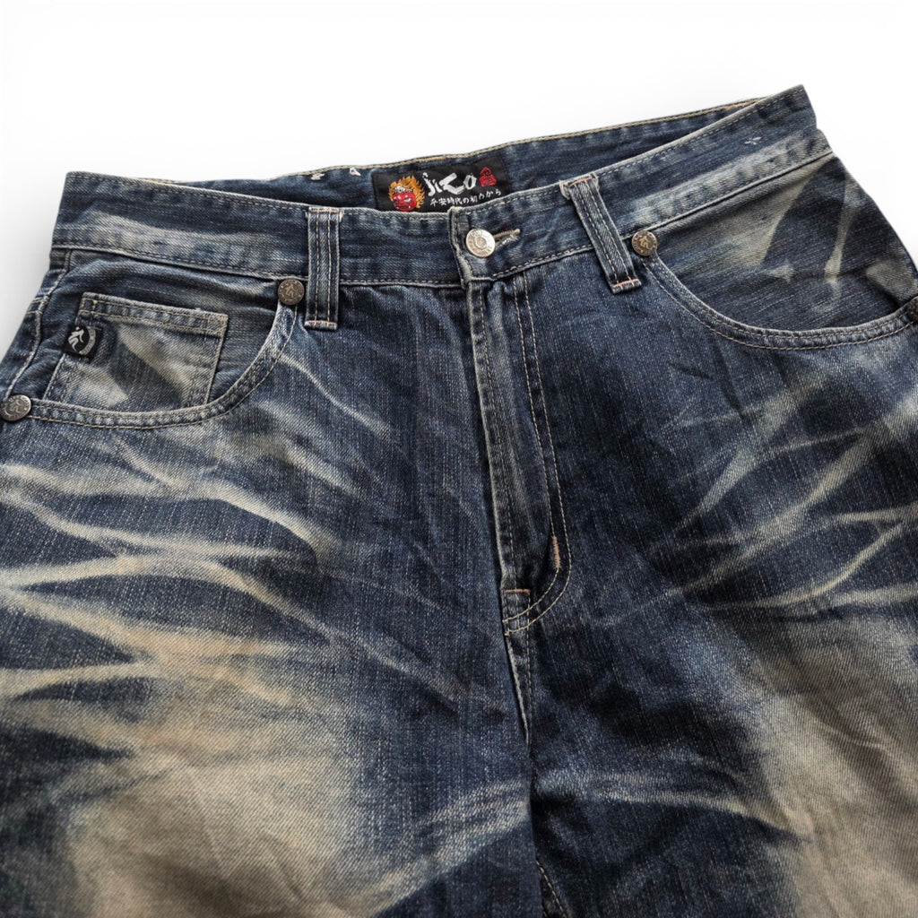 Vintage Japanese Jizo Printed Jeans (L)