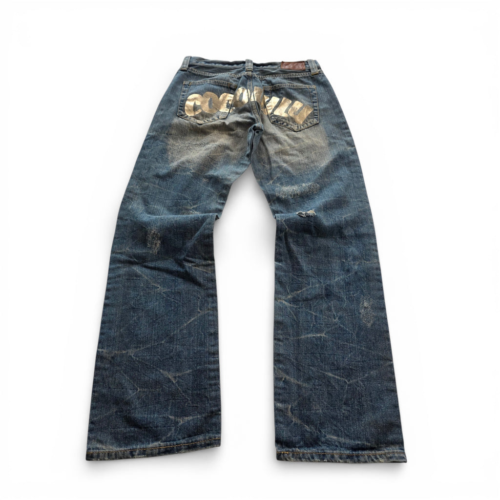 Vintage Japanese Backprint Jeans (Unisex S)