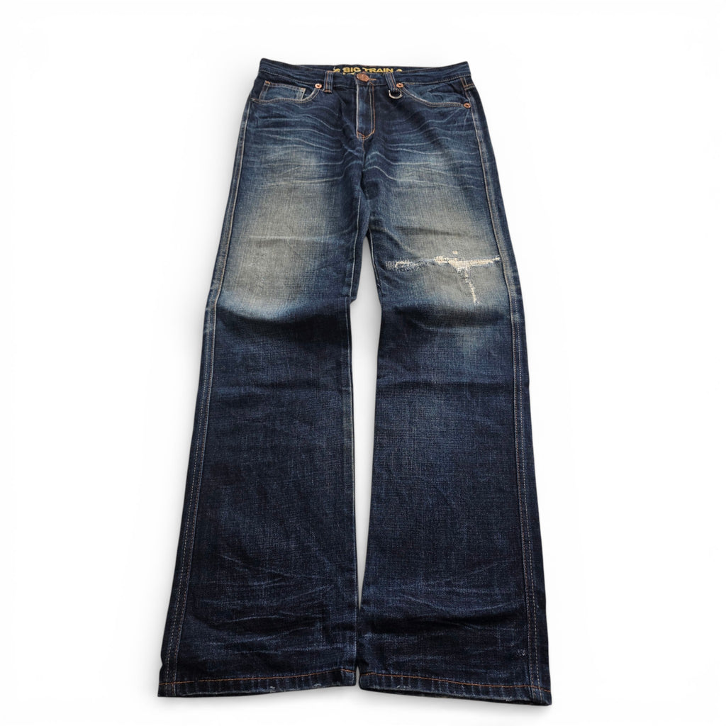 Vintage Japanese Big Train Backprint Jeans (L)