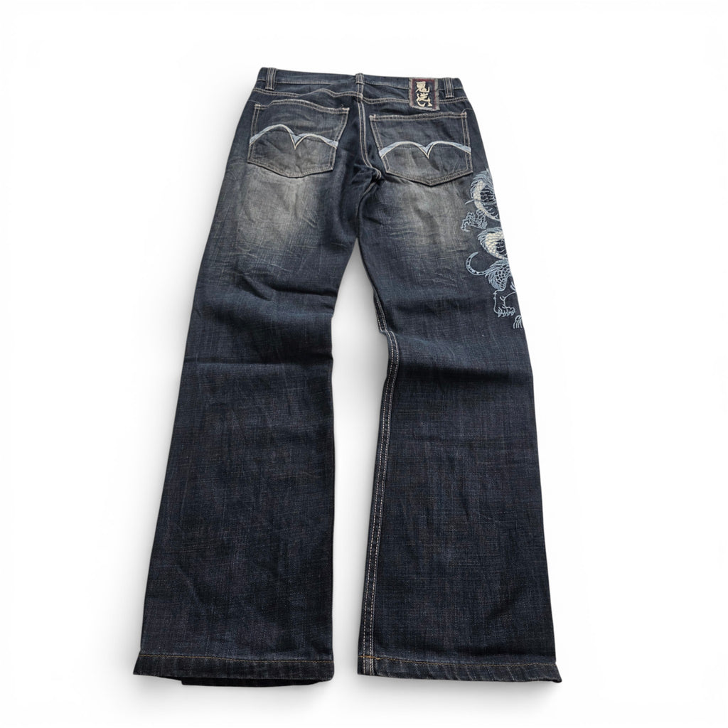 Vintage Japanese Printed Jeans (M)