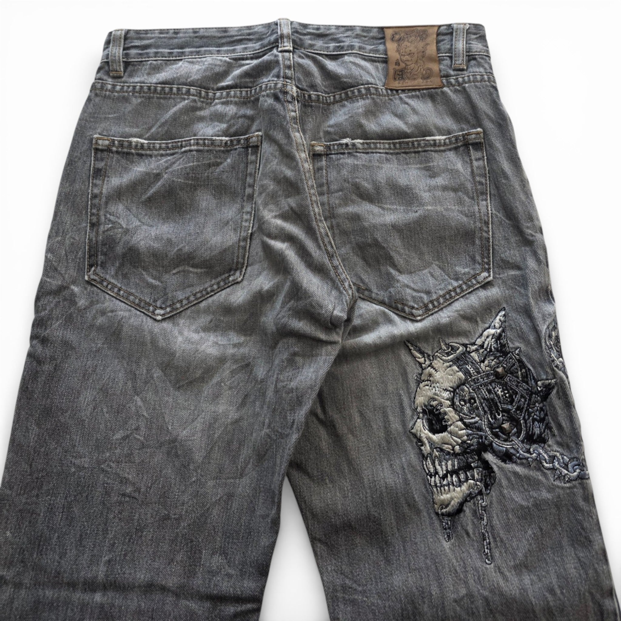Vintage Japanese Jizo Printed Jeans (M)