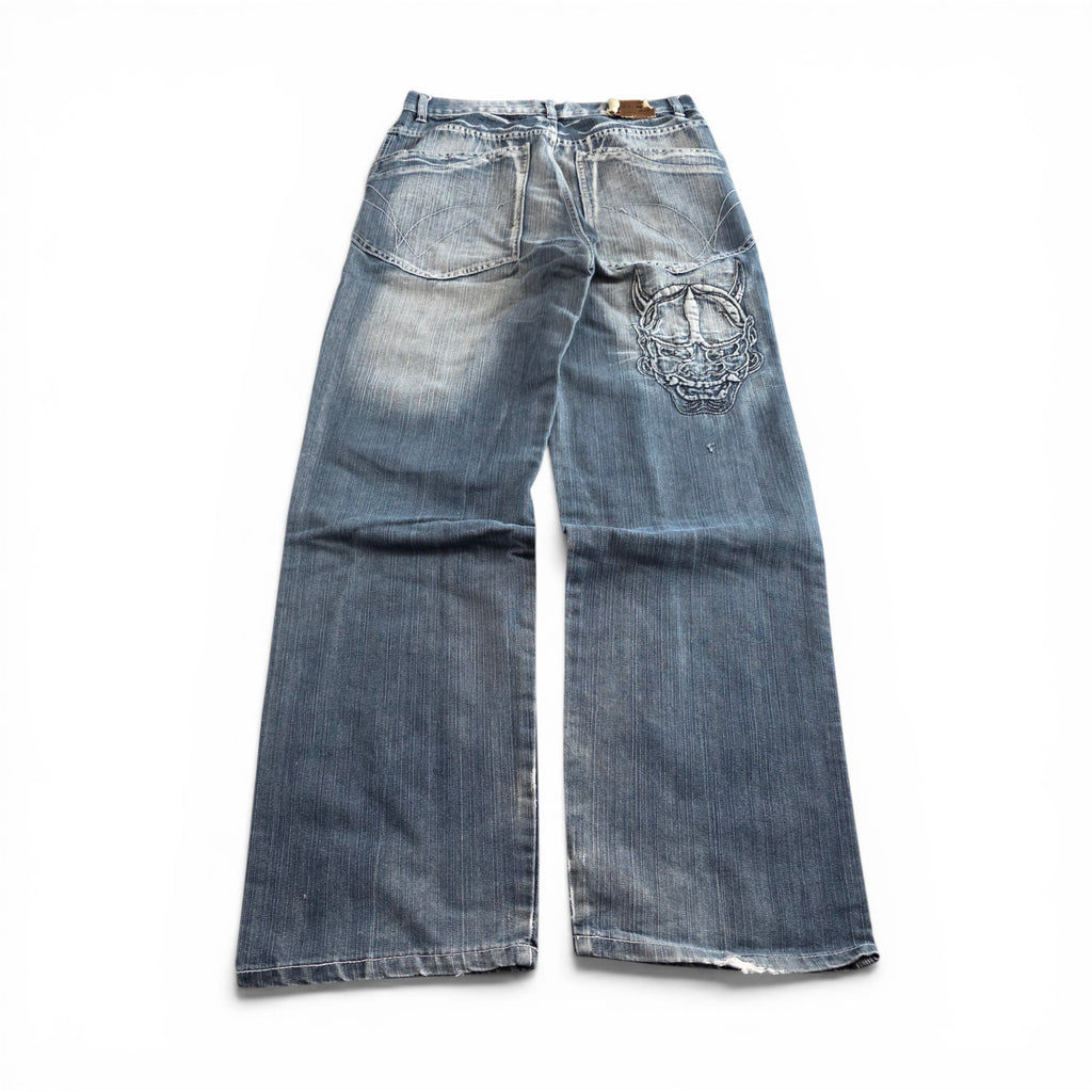 Vintage Japanese Printed Jeans (M)
