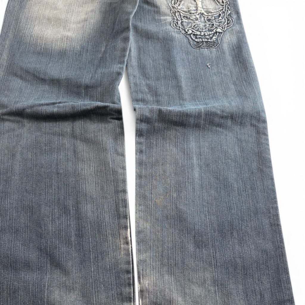 Vintage Japanese Printed Jeans (M)