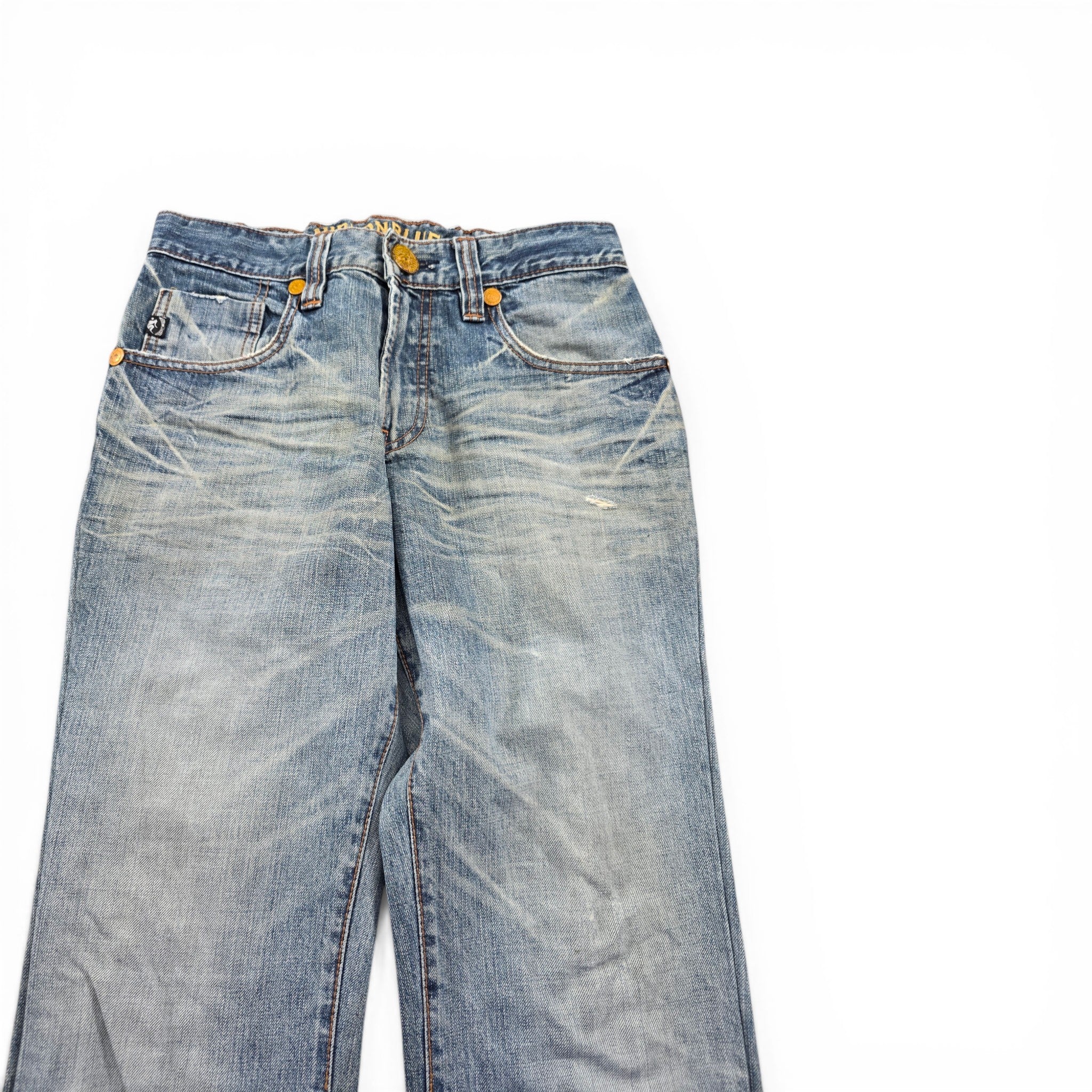 Vintage Japanese Printed Straight Jeans (S)