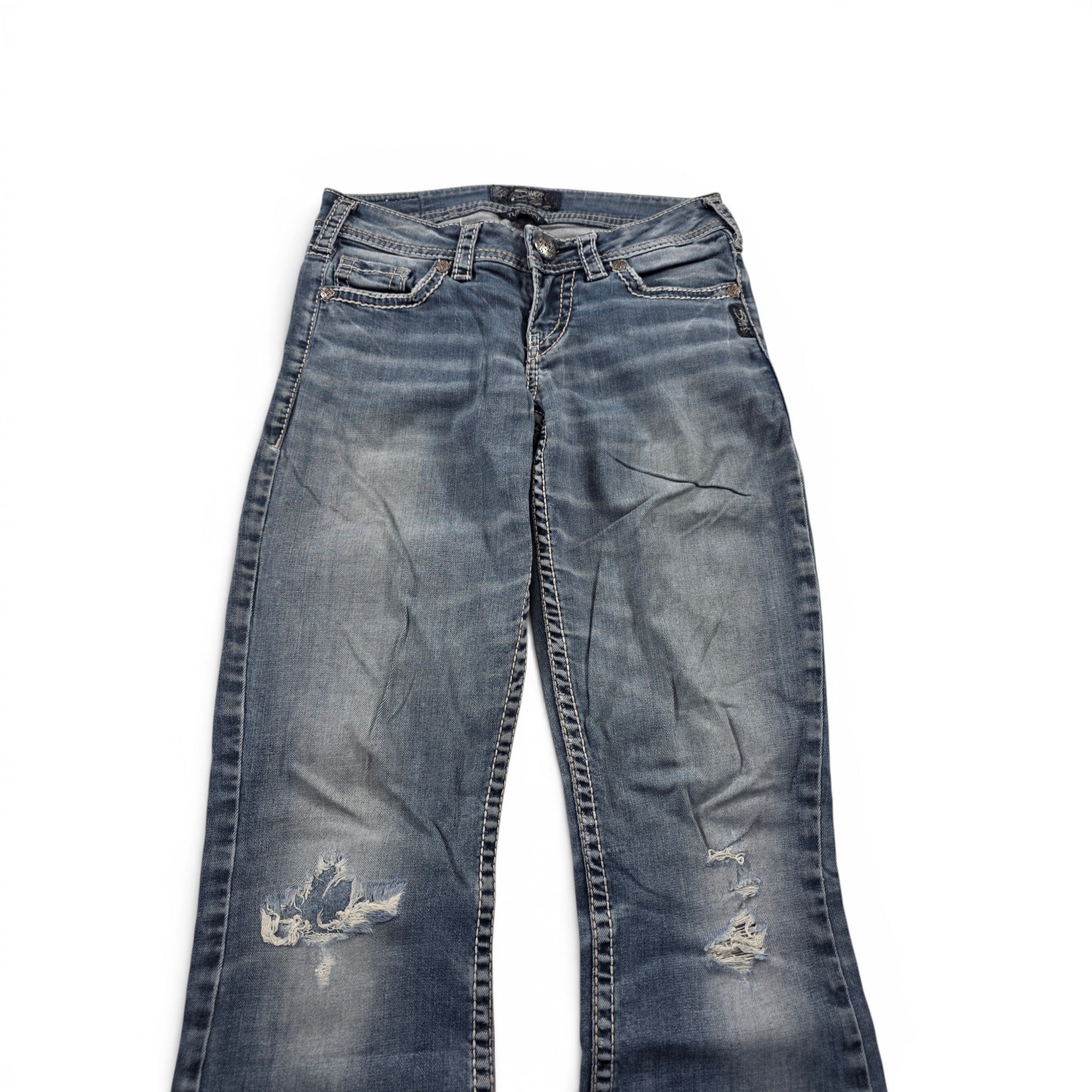 Vintage Silver Slim Bootcut Women Jeans (XS)