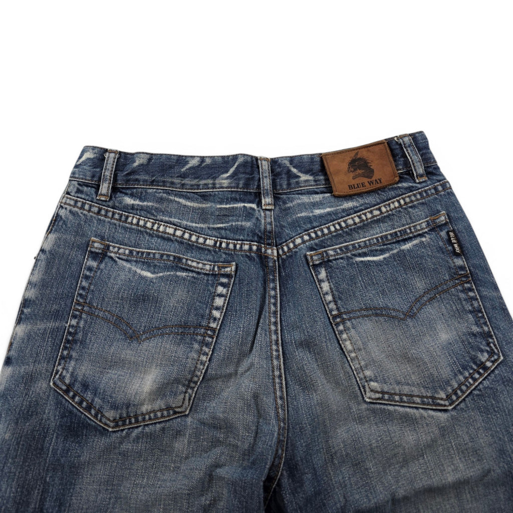 Vintage Japanese Washed Straight Jeans (S)