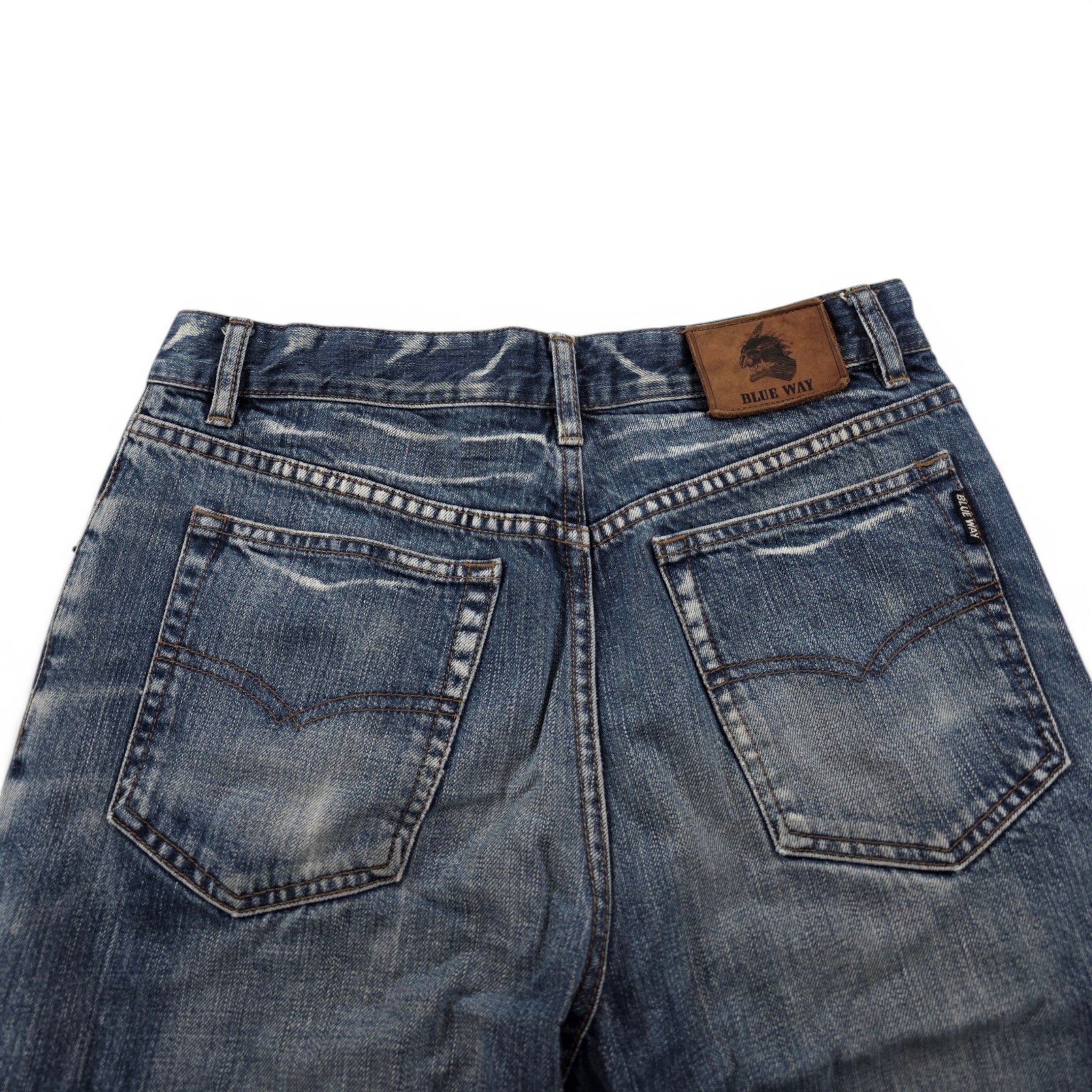 Vintage Japanese Washed Straight Jeans (S)
