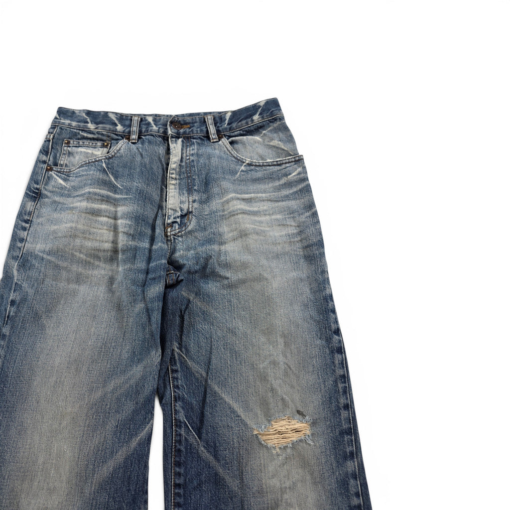 Vintage Japanese Washed Straight Jeans (S)